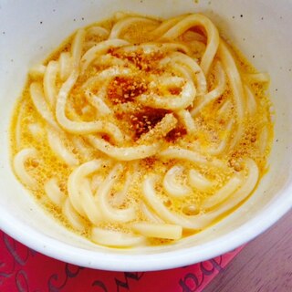 釜たまワサビチーズうどん